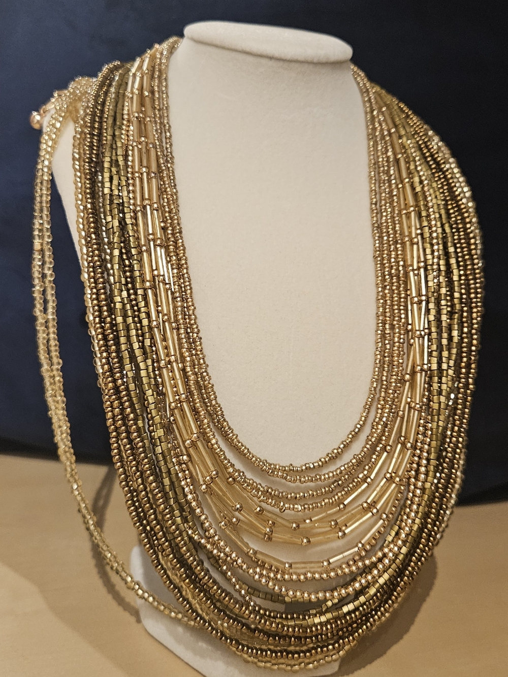 Macy's Multi-Strand Gold Bead Layered Necklace